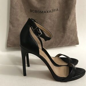 Used BCBGMAXAZRIA Strappy Heels. Comfortable & great for date night or GNO!